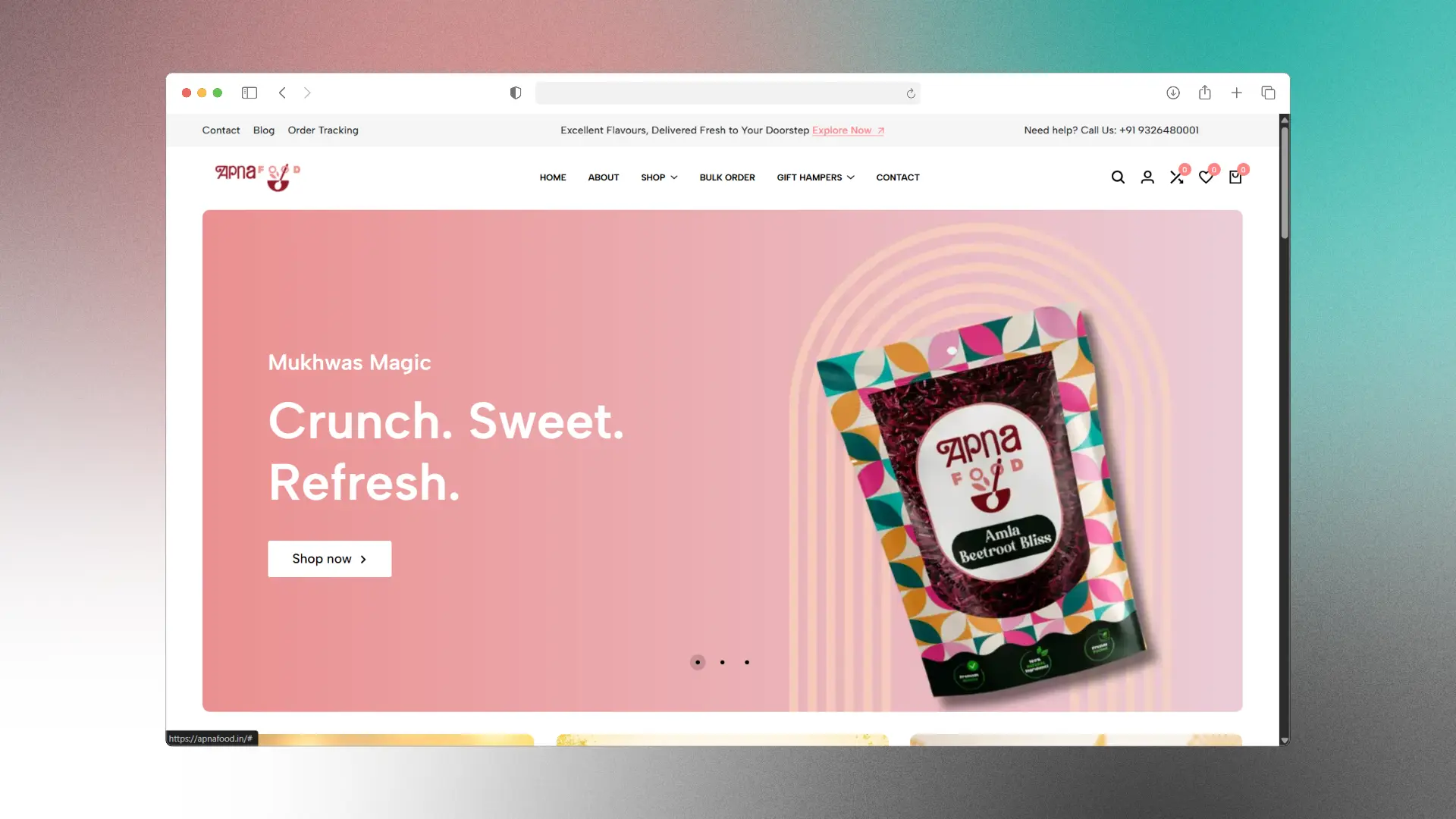 Apna Food ecommerce website project